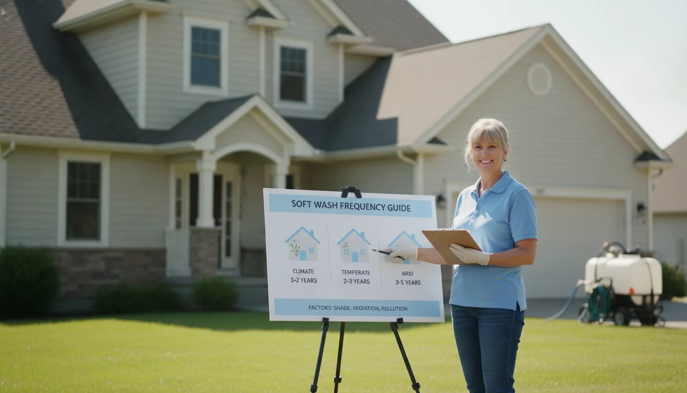 How often should you soft wash a house in Clearwater? Clean home exterior guide by Clearwater Power Washing